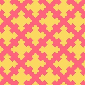 Foursquare Silhouette // medium print // Sweet Lemon Motifs on Pinkalicious