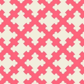 Foursquare Silhouette // medium print // Vanilla Cream Motifs on Pinkalicious