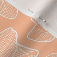 Amaryllis Belladonna Line Art on Peach Fuzz 2024 COTY