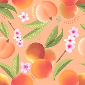 Fuzzy Peaches on Peach Fuzz 2024 Color of the Year