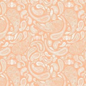 Peach Fuzz Paisley, 2024 Color of the Year