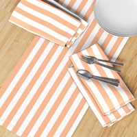 1” Peach Fuzz and White Vertical Stripes