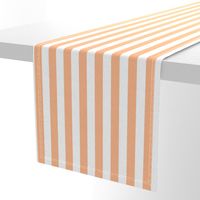 1” Peach Fuzz and White Vertical Stripes