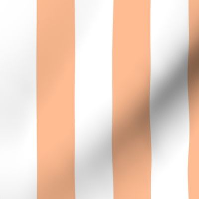 1.5” Wide Peach Fuzz and White  Vertical Stripes 