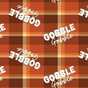 Thanksgiving Gobble Gobble  - Fall Colors - Brown Rust Orange - LAD21