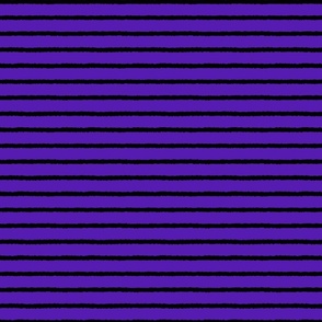 (M) Inky stripe black on indigo purple, Wednesday Addams inspired, medium scale 4 inch repeat