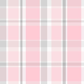 Perfect Pink and Gray Plaid two / 24 inch / JUMBO