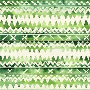 Green Abstract Stripes - medium