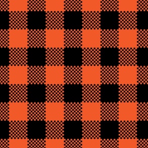 Black and Orang Gingham