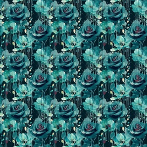 Deep teal flowers