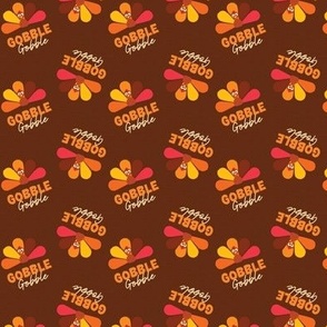 Gobble Gobble - Thanksgiving Turkey - Fall Colors - Brown