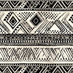 Black & Ivory Tribal Stripes - small