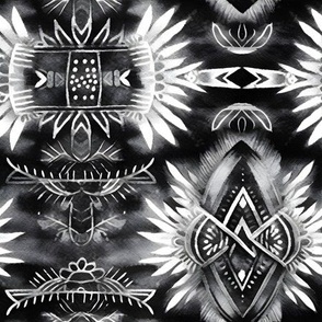 Black & White Tribal Print - medium