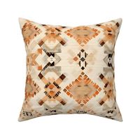 Gray & Brown Geometric Pattern - large