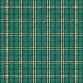 North Country Plaid - large - teal, green, and oatmeal