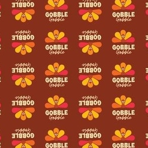 Gobble Gobble - Thanksgiving Turkey - Fall Colors - Brown