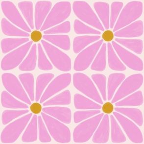 Pink Retro Floral  (Jumbo)