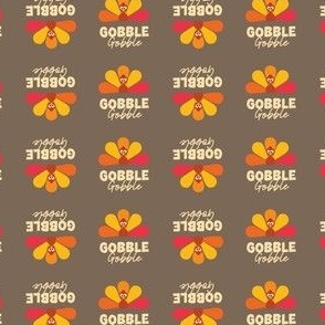 Gobble Gobble - Thanksgiving Turkey - Fall Colors - Light Brown