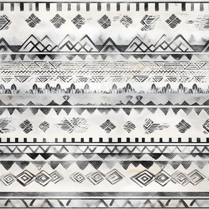 Black, Gray & White Tribal Stripes - medium