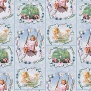 2x6-Inch Half-Drop Repeat of Pastoral Rococo with Gaiety of Youth