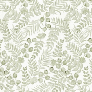 French farmhouse cottage florals - sage green