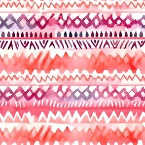 Pink & Purple Geometric Stripes - medium