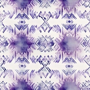 Purple & White Tribal Stripes - medium