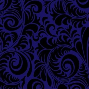 Dark Blue Flourishes