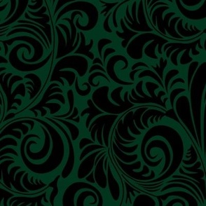 Dark Green Flourishes