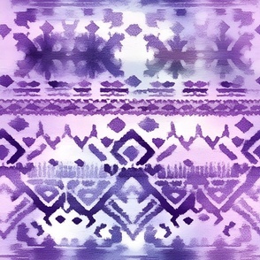 Purple & White Tribal Stripes - large