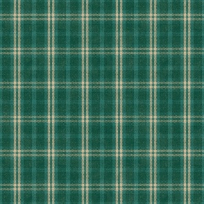 North Country Plaid - large - green, teal, and oatmeal 