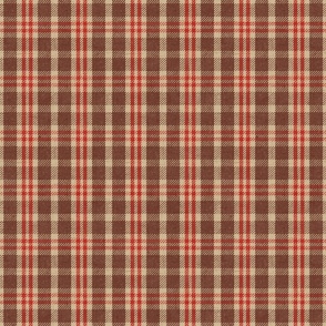 North Country Plaid - large - brown, oatmeal, and red 