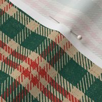 North Country Plaid - large - green, oatmeal, and red 