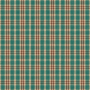 North Country Plaid - large - teal, oatmeal, and brown 