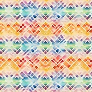 Rainbow Watercolor Geometric - small
