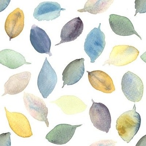 Medium Watercolor Soft Autumn Leaves