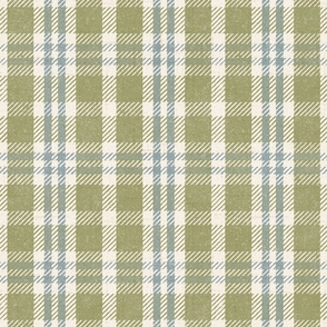 North Country Plaid - jumbo - light moss, alabaster, and dusty blue