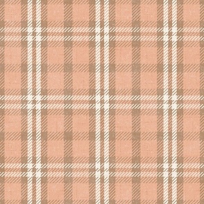 North Country Plaid - jumbo - peach, fawn, and alabaster 