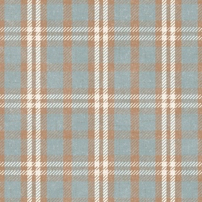 North Country Plaid - jumbo - dusty blue, fawn, and alabaster 