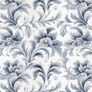 Gray Floral Damask - small