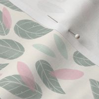 Watercolor Leaves | SM Scale | Green and Pink