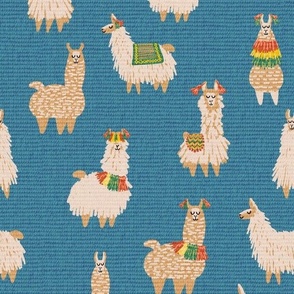 Llamas - burlap texture