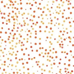 White, yellow and orange watercolour dots random swirl