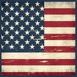 Vintage USA Flag Half-Drop Panel
