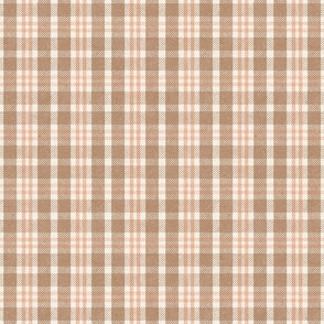 North Country Plaid - large - fawn, alabaster, and peach 