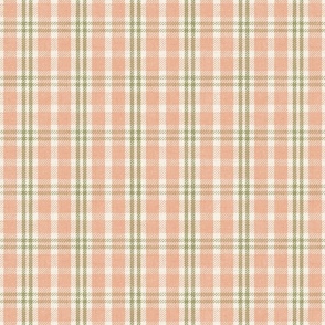 North Country Plaid - large - peach, alabaster, and light moss