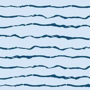 Ocean Waves Icy Blue