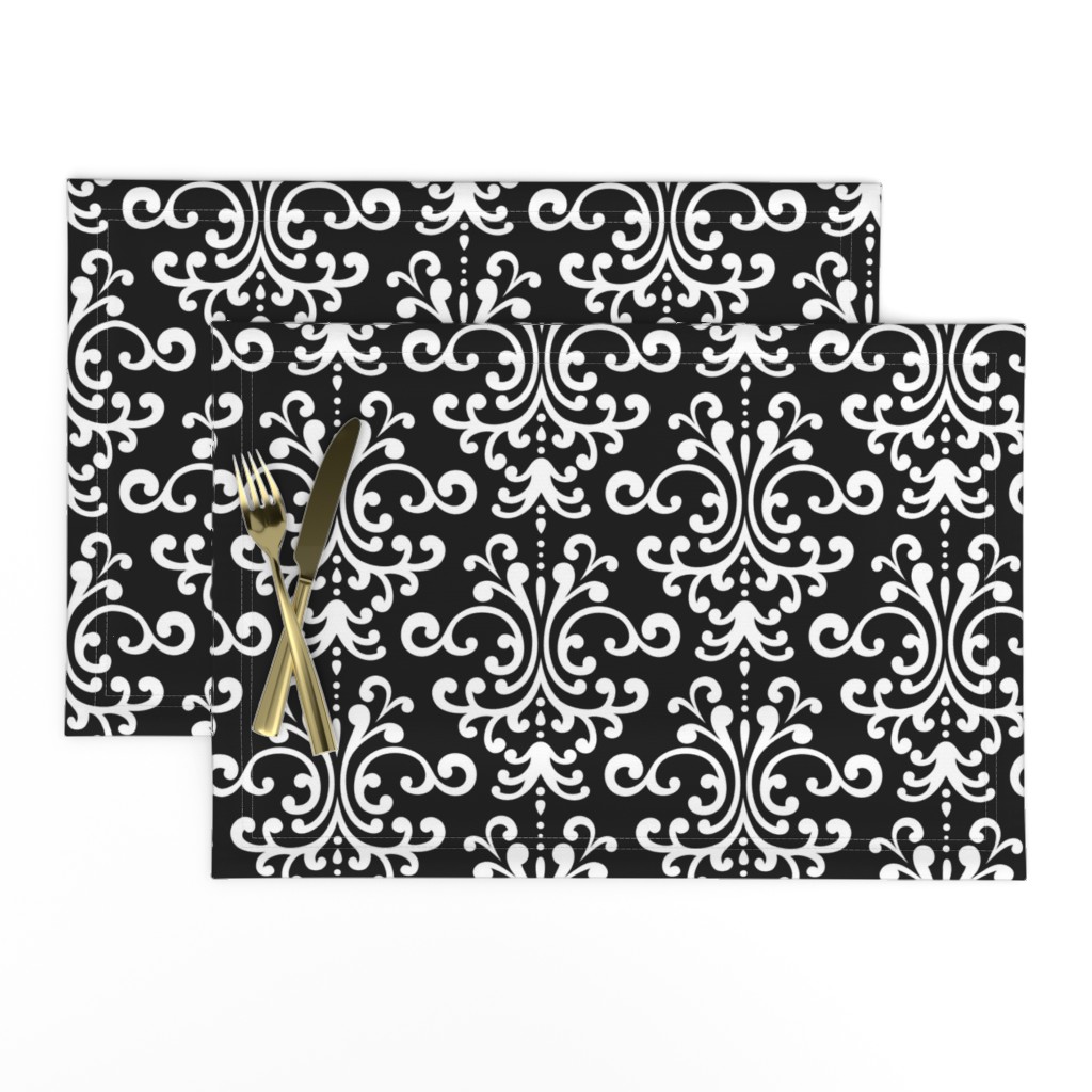 damask lg black and white