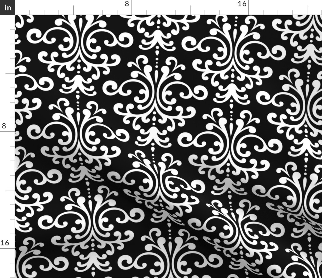 damask lg black and white