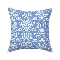 damask lg cornflower blue